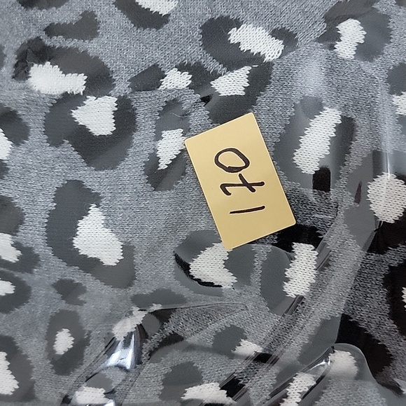 Rachel Zoe Black and Gray Leopard Print Blazer, Cotton Blend, Size L - Picture 8 of 8